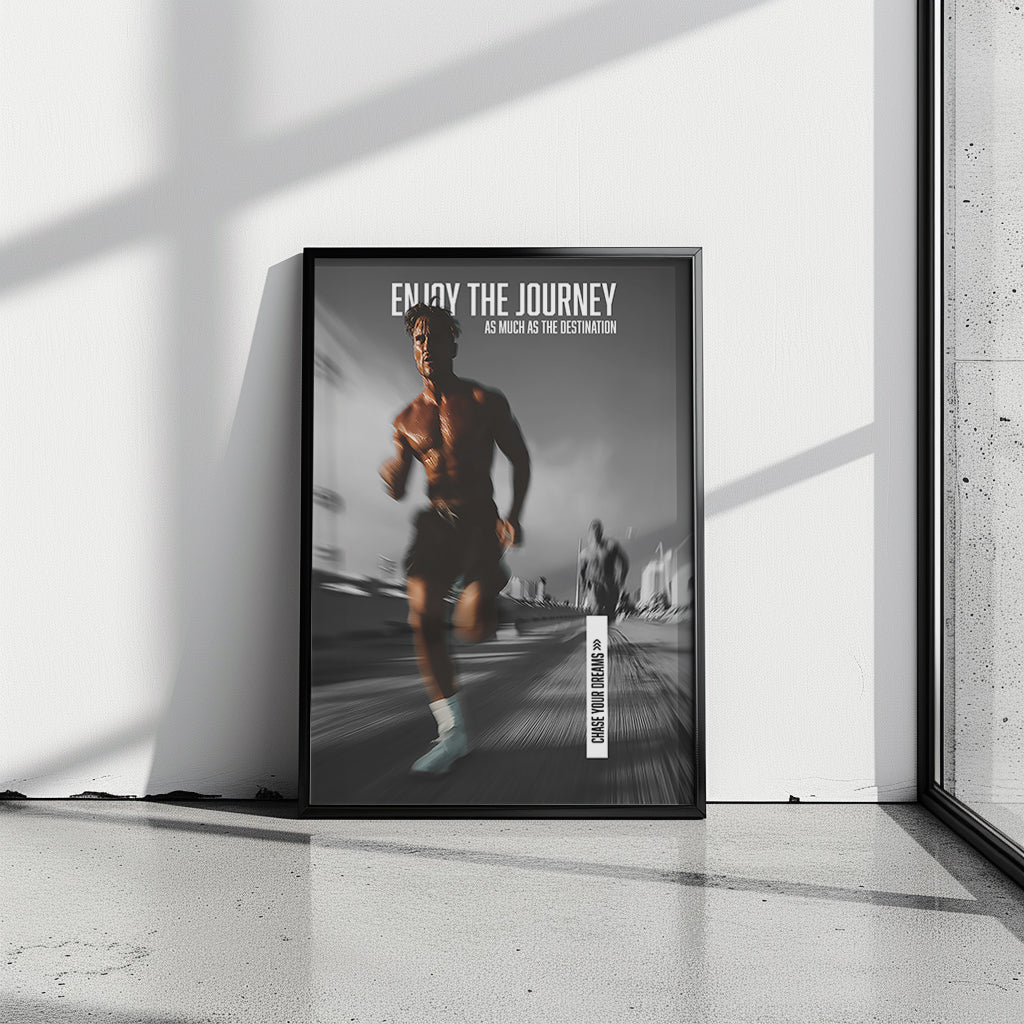 "Enjoy the Journey" Motivationsposter für Läufer