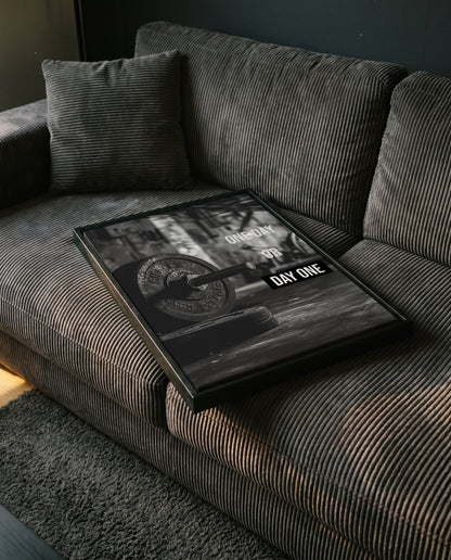One Day or Day One – Gym Motivationsposter | canvArt