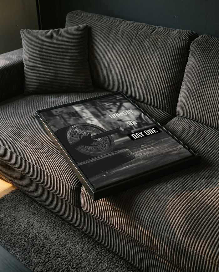 One Day or Day One – Gym Motivationsposter | canvArt