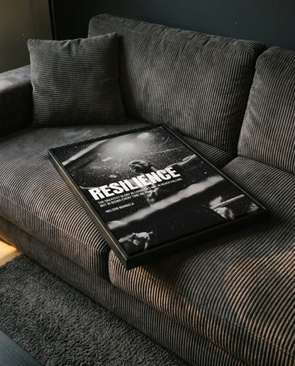 Resilience Poster – Stärke & Durchhaltevermögen | Nelson Mandela Zitat