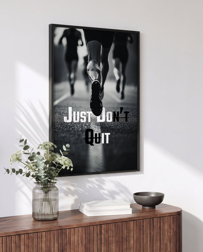 Just Don't Quit – Motivationsposter Mindset | canvArt