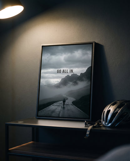 Go All In. – Rennrad Motivationsposter | canvArt