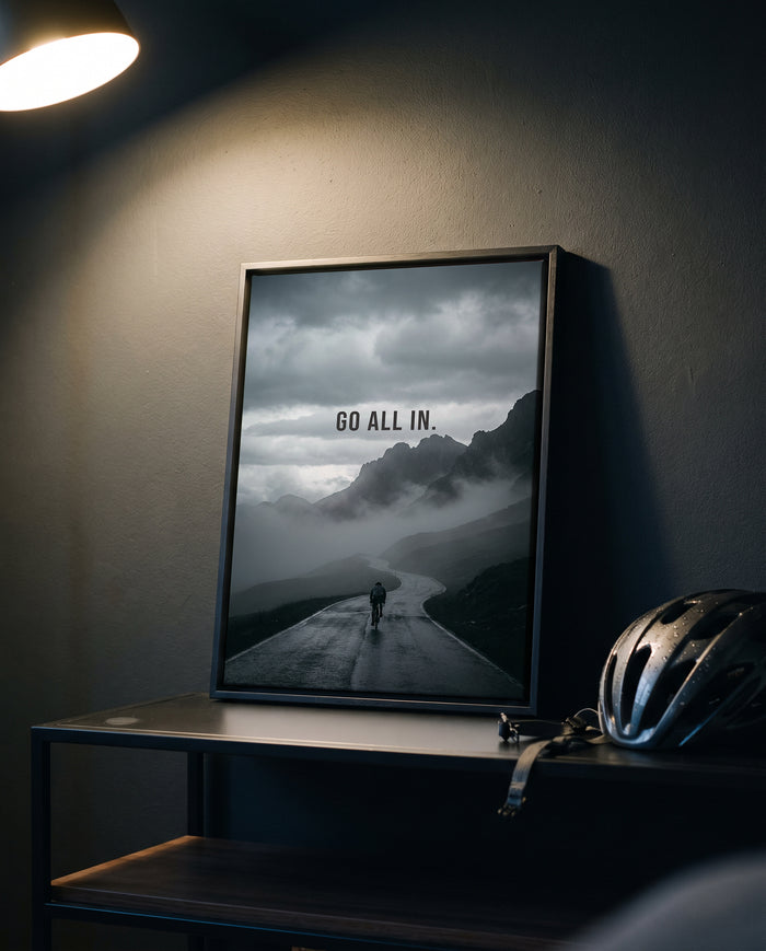 Go All In. – Rennrad Motivationsposter | canvArt