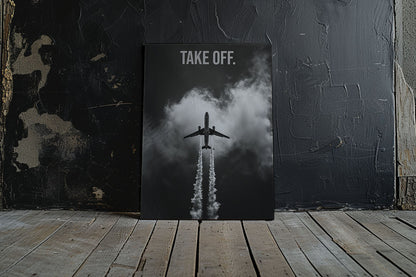 Motivationsleinwand, Motivation Pilot, Motivationsbild, canvartstudios Motivation, Take Off Leinwand