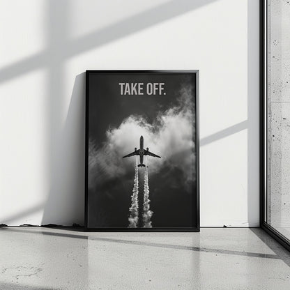 "Take Off." Motivationsposter für Athleten