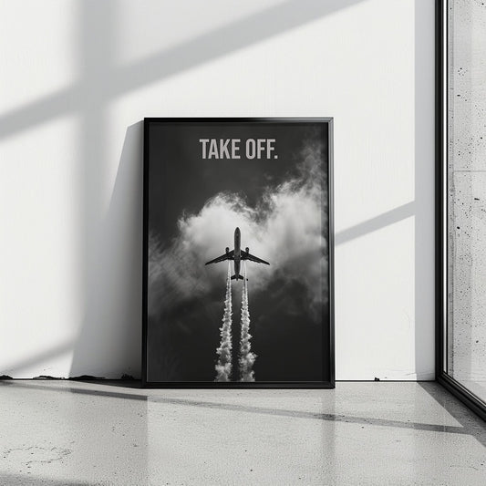 "Take Off." Motivationsposter für Athleten
