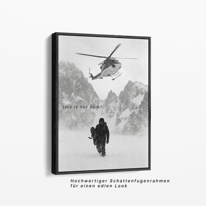 This Is The Point – Abenteuer Berg Poster & Leinwand Wandbild