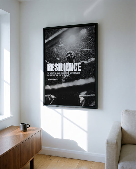 Resilience Poster – Stärke & Durchhaltevermögen | Nelson Mandela Zitat