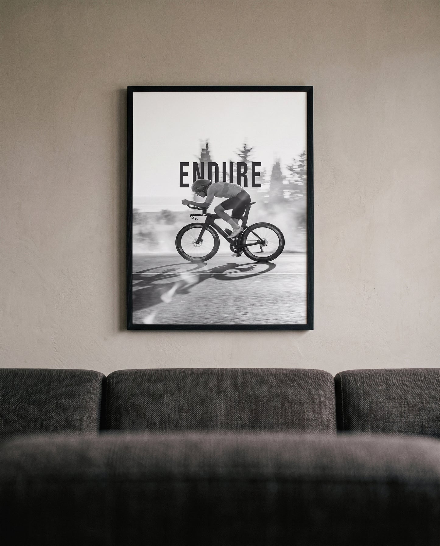 Endure II – Rennrad Wandbild | Time Trial Motivationsposter