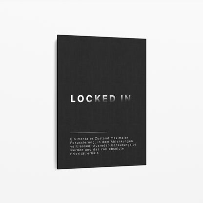 LOCKED IN. – Motivationsposter für Fokus & Disziplin
