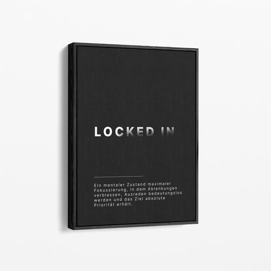 LOCKED IN. – Motivationsposter für Fokus & Disziplin