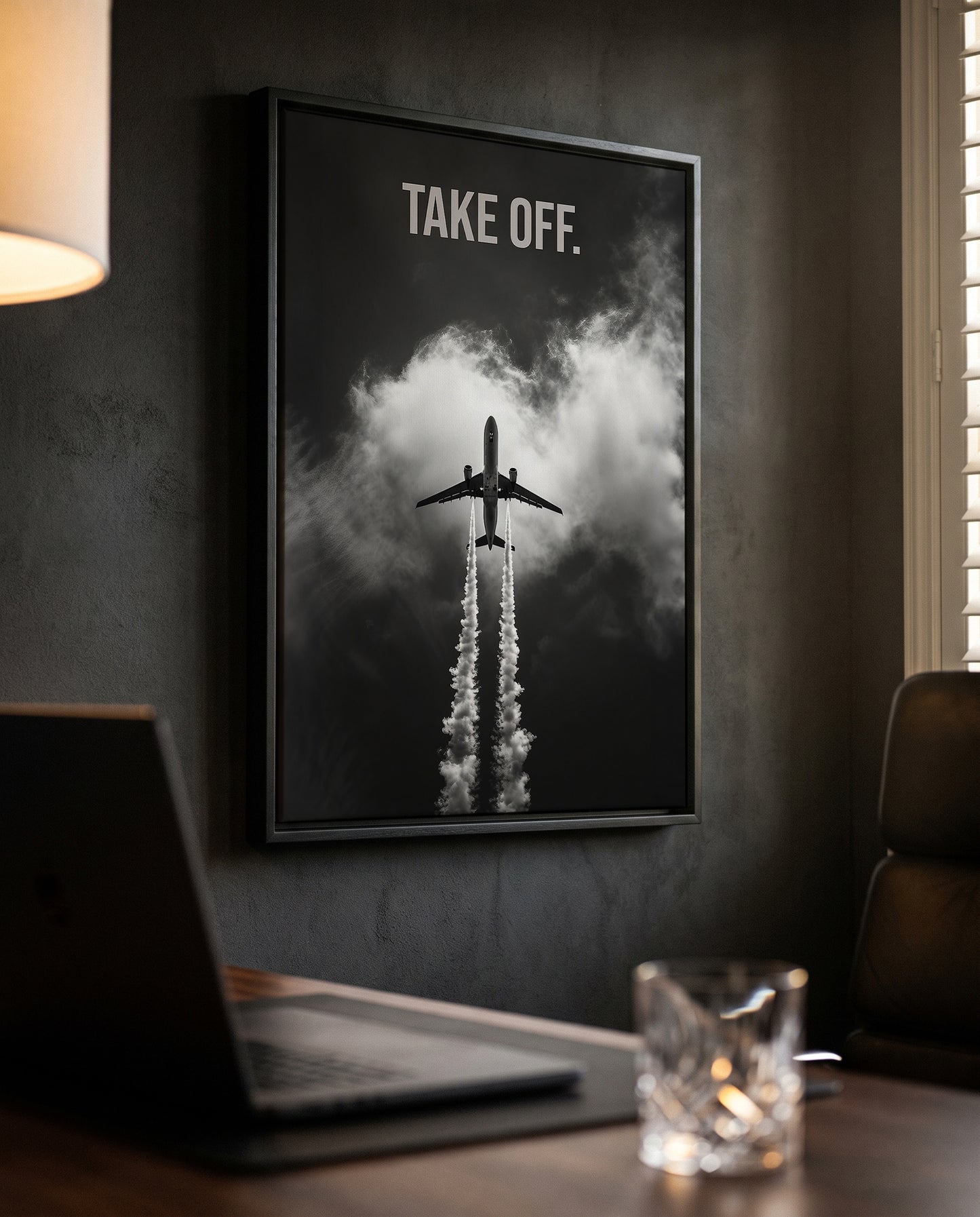 "Take Off." Motivationsposter für Athleten