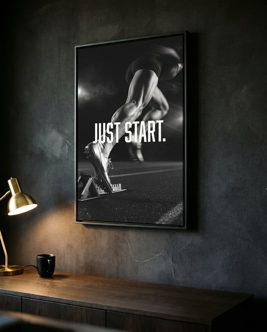 Just Start – Running Motivation Poster