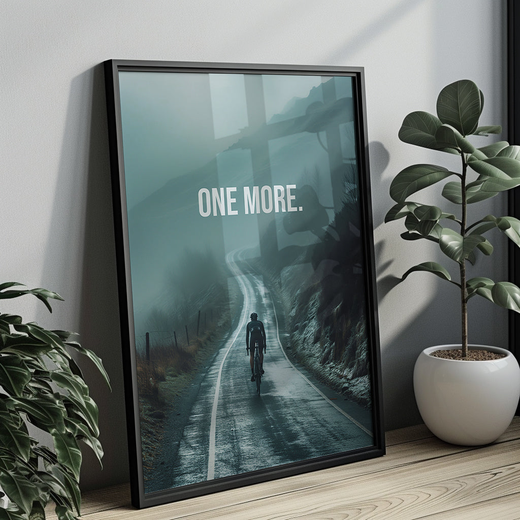 "One More" Rennrad Poster