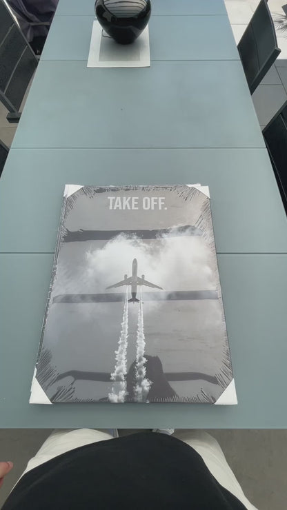 Keilrahmenleinwand "Take Off."